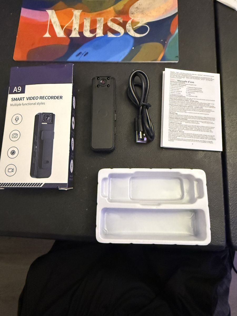 A9 Smart Mini Video Recorder Wearable Body Camera with Charging Cable