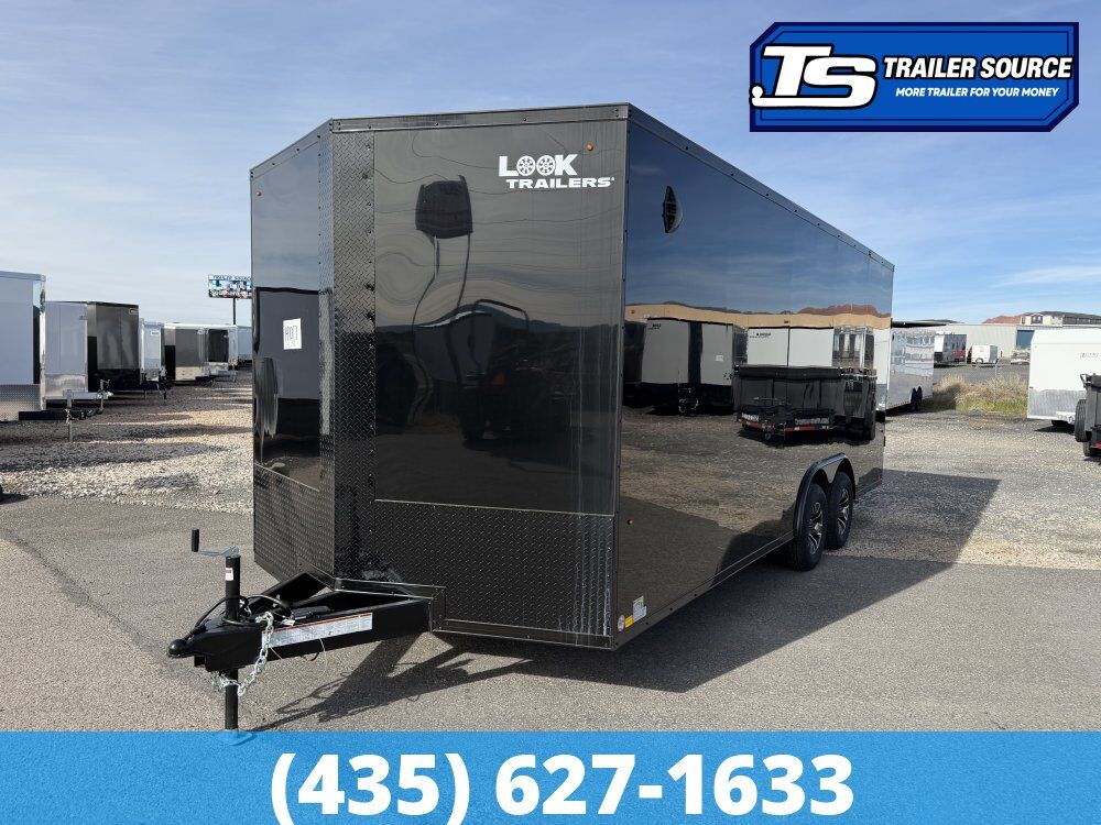 8.5x20 Look ST DLX Enclosed Cargo Trailer - 7'0" Interior - 10K GVWR - .080 PolyCor, Alloy Wheels, Black Out Package