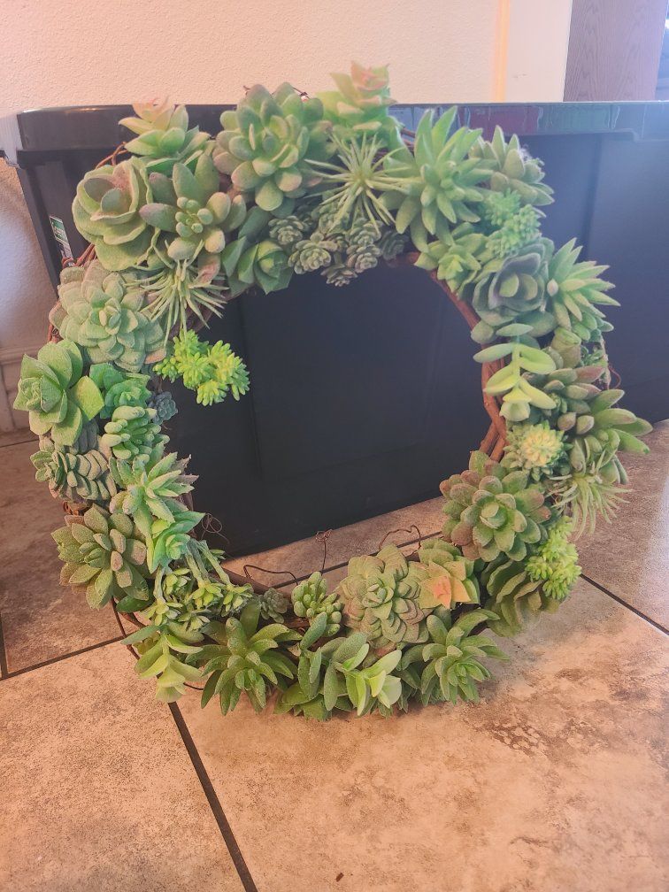 Succulent wreath