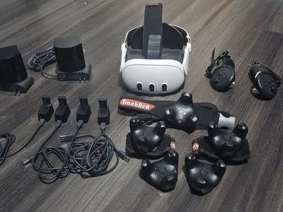 meta quest 3, 128gb BUNDLE (trackers, sensors, base stations, and controllers)