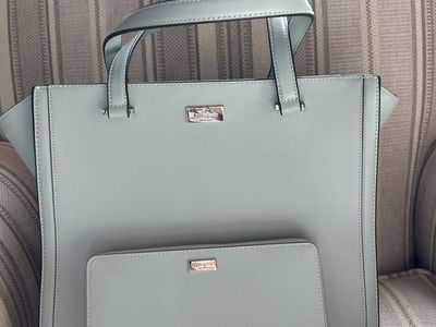 NWT Kate Spade Tote Wallet Set Misty Mint