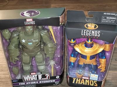 Marvel legends the Hydra Stomper & Thanos Walmart exclusive action figures HTF