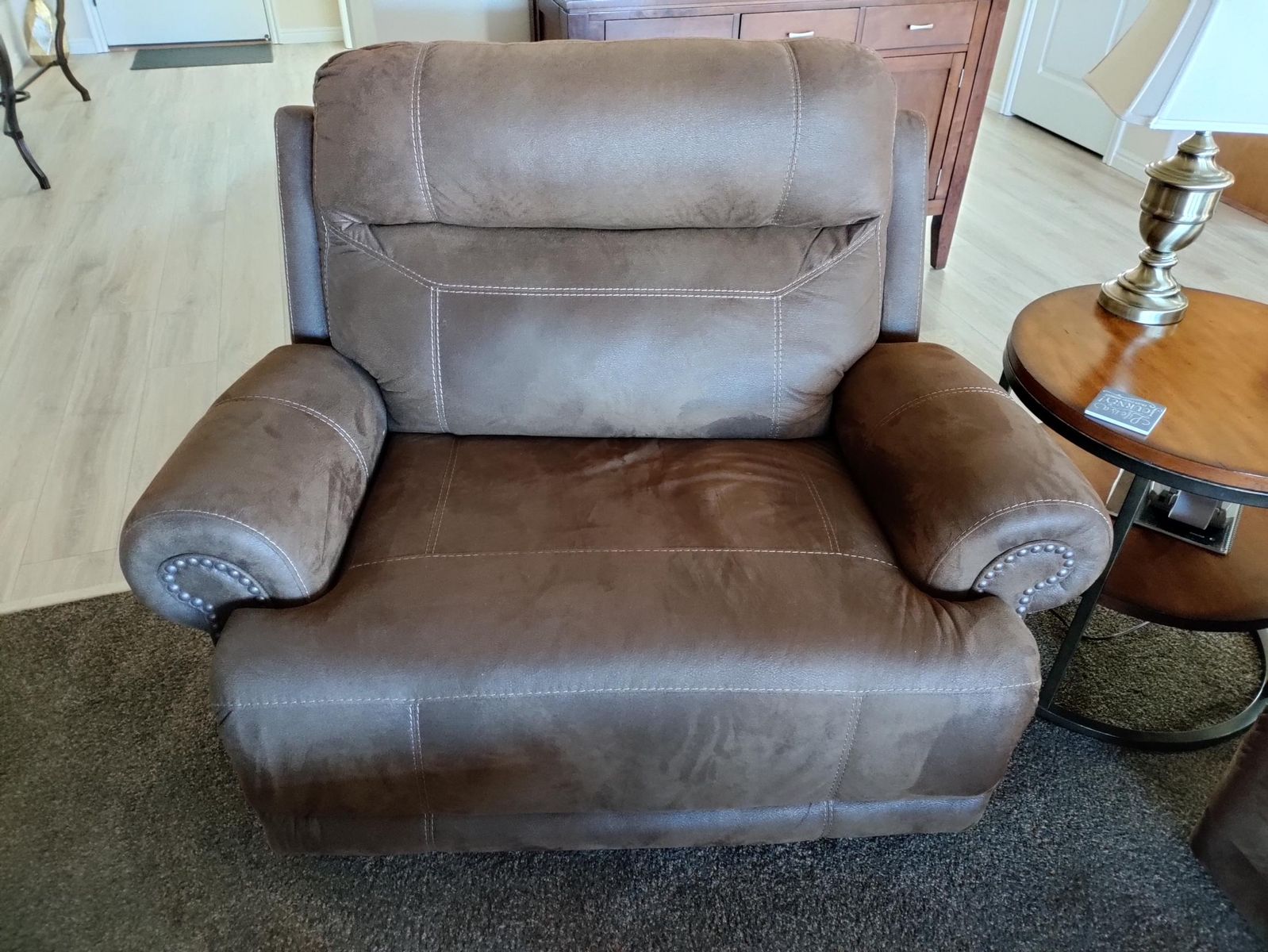 Very comfortable Reclining Sofa and Oversized Chair combo.