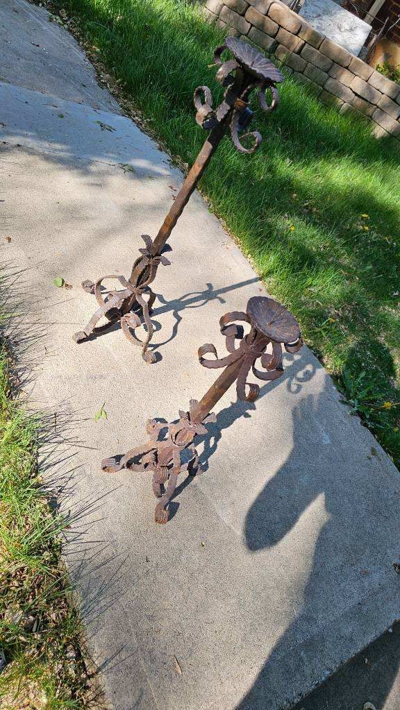 Vintage Wrought Iron Stands -2