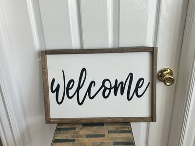 WELCOME sign