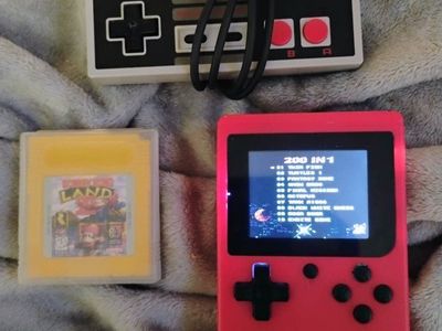 Vintage Nintendo Gameboy Donkey Land III game, 2014 mini Nintendo Controller and 200+ game system