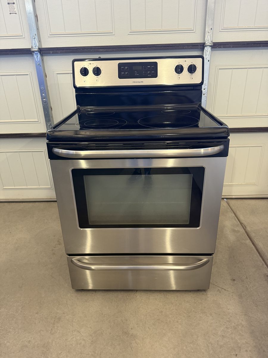 Frigidaire stainless steel glass top electric range