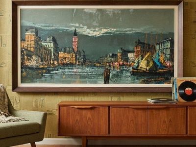 Stunning Cityscape River Original Oil Painting