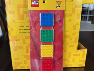 LEGO 4x4 Brick Square Magnets #853915, NEW