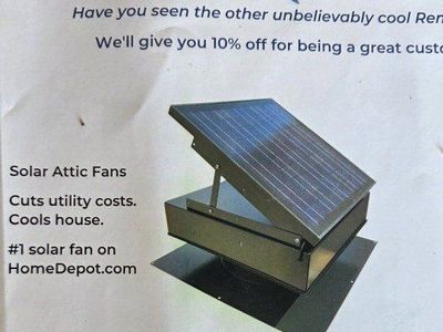 Remington Solar Attic Fan SF30 - Roof Mount Solar Powered Ventilator
