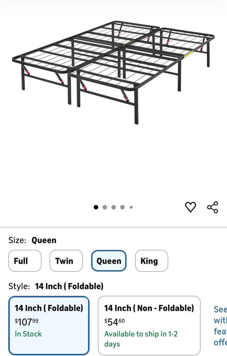 New Queen Size Metal Folding Bed Frame