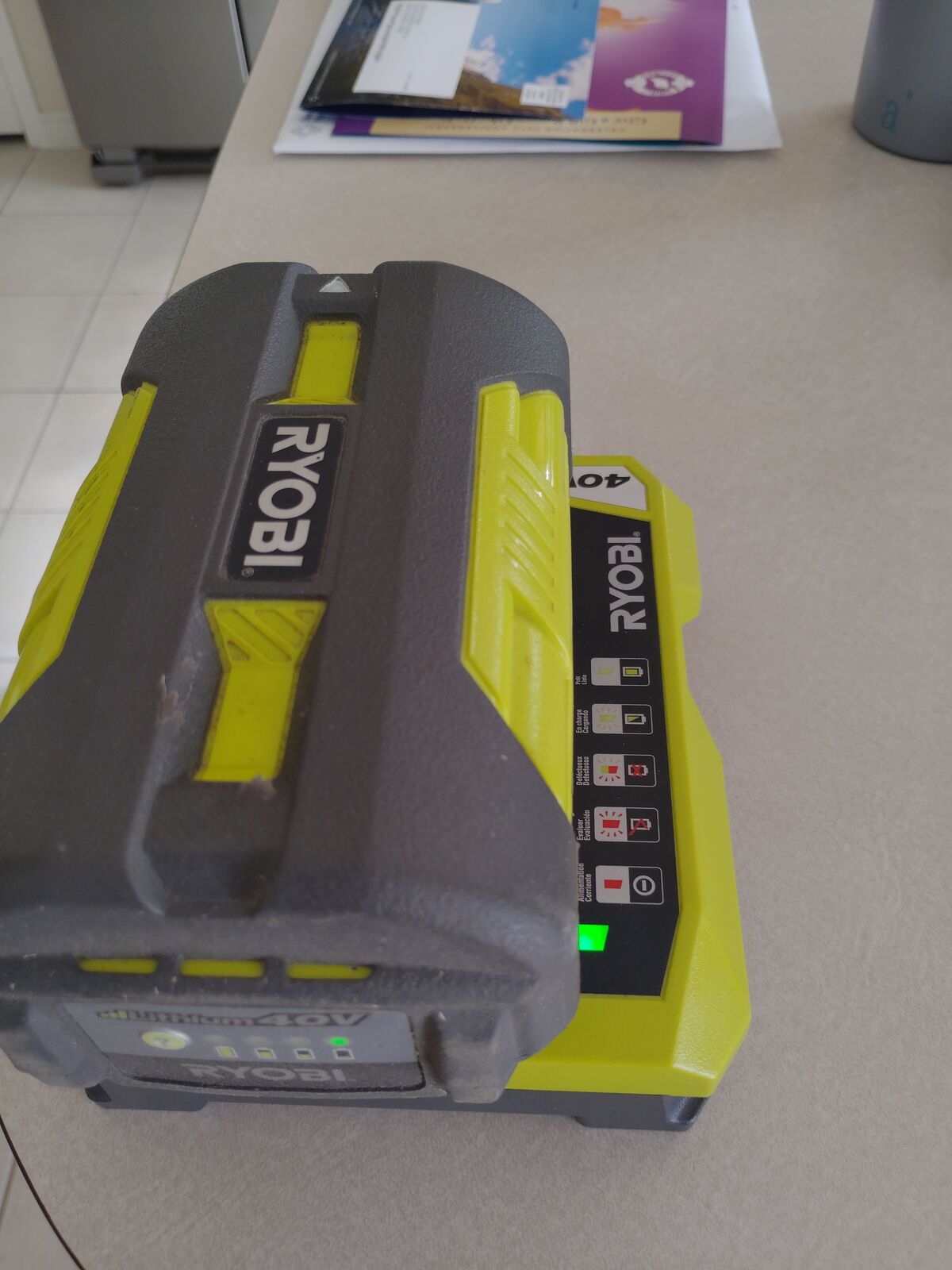 Ryobi 40V Lithium Ion Battery/Charger