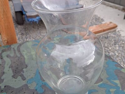 Large Clear Glass Vase