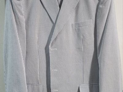 Jos A Bank Gray Seersucker 48L