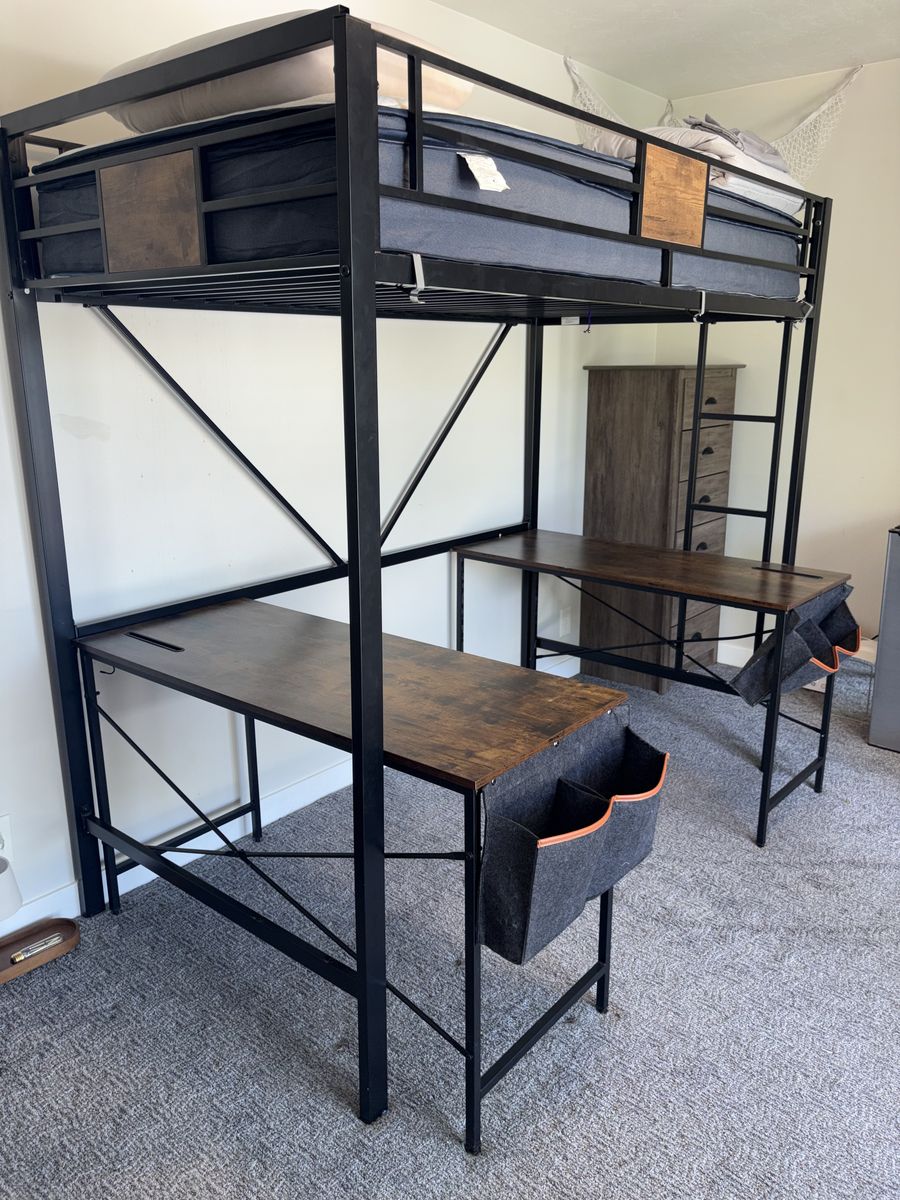 FREE!  Bunk Beds + Desks Set + Chest of Drawers