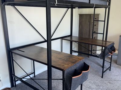 FREE! Bunk Beds + Desks Set + Chest of Drawers