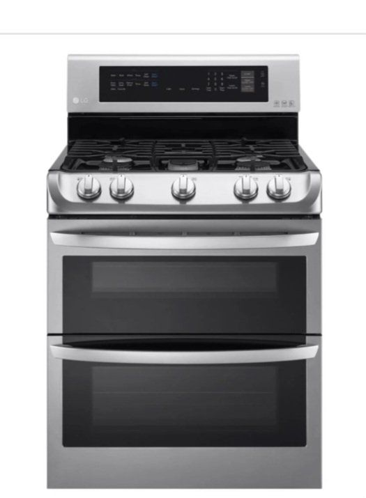 LG  Stainless Steel Gas Range Oven with Double Oven and 5 Burners