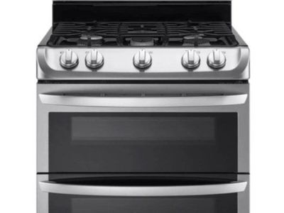 LG Stainless Steel Gas Range Oven with Double Oven and 5 Burners