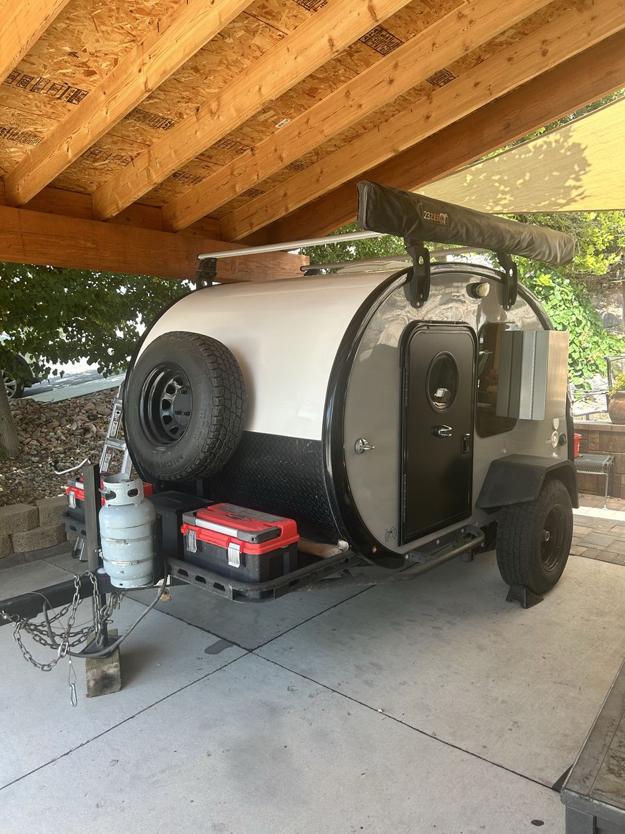 2020 Meaner Bean Trailer with 180 degree awning and roof rack. Only camped 4 times! Like new!