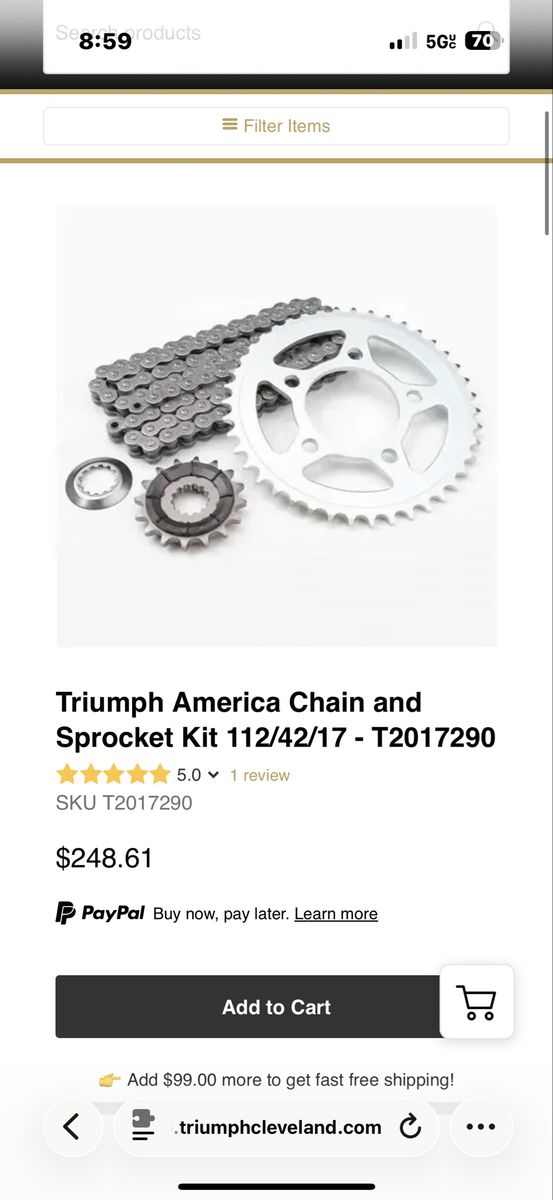 Triumph Chain And Sprocket