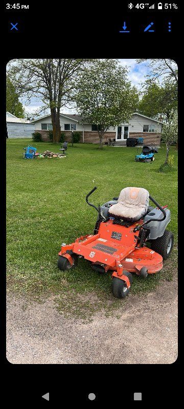 trades Husqvarna zero turn mower
