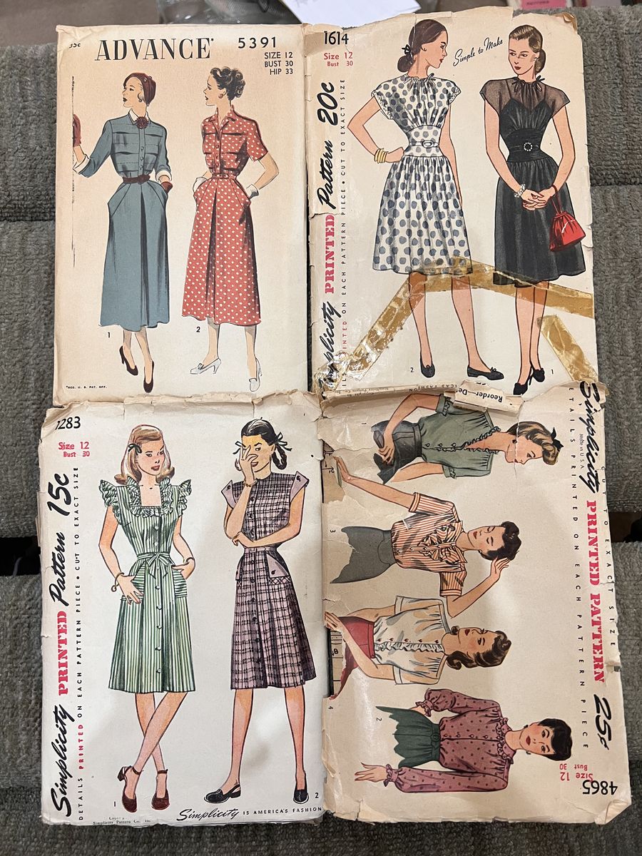 Amazing Vintage Sewing Patterns. 1940s