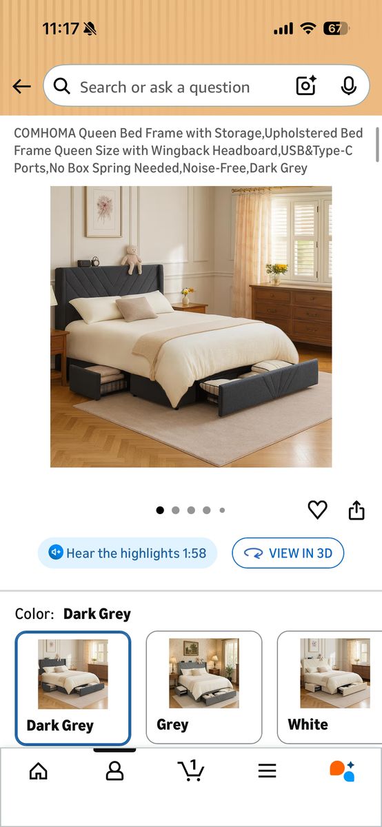 Awesome Queen Bed Frame with Storage!