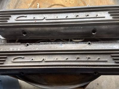 1978 Vintage Chevrolet Corvette Finned Aluminum Valve Covers Pair