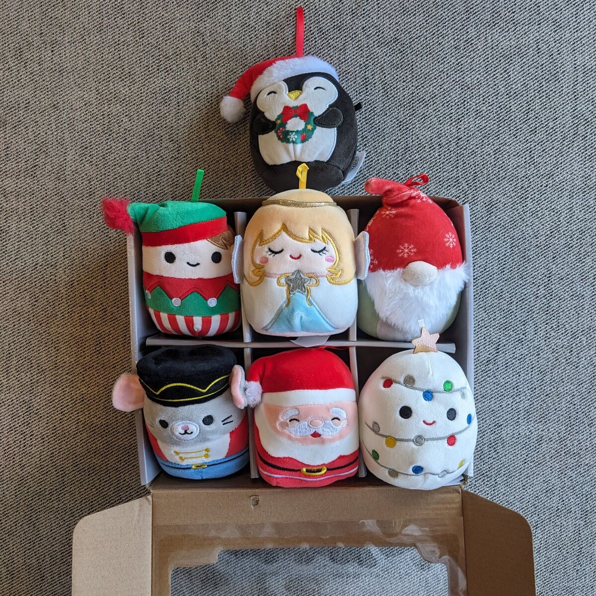 7 Squishmallow Holiday Plush Ornament Set