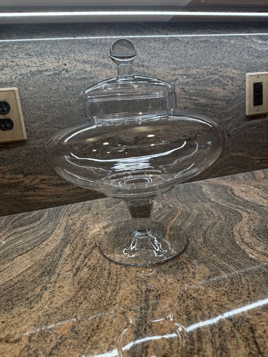 Large Glass Apothecary Canister w/ Lid