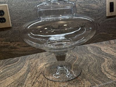 Large Glass Apothecary Canister w/ Lid