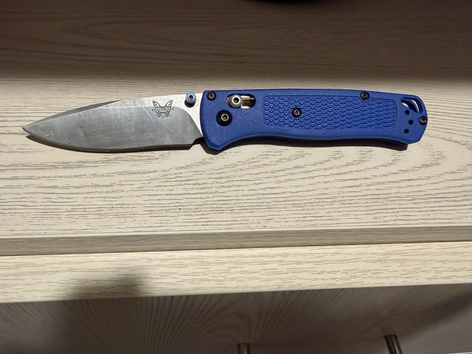 Benchmade 535 Bugout Folding Knife - Blue Grivory Handle