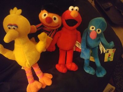 Sesame street characters with tags