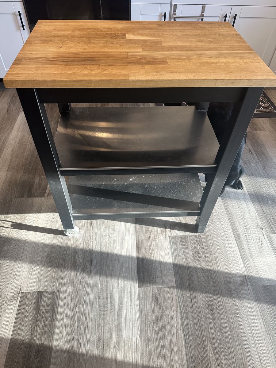 Ikea Kitchen Cart with Butcher Block Top