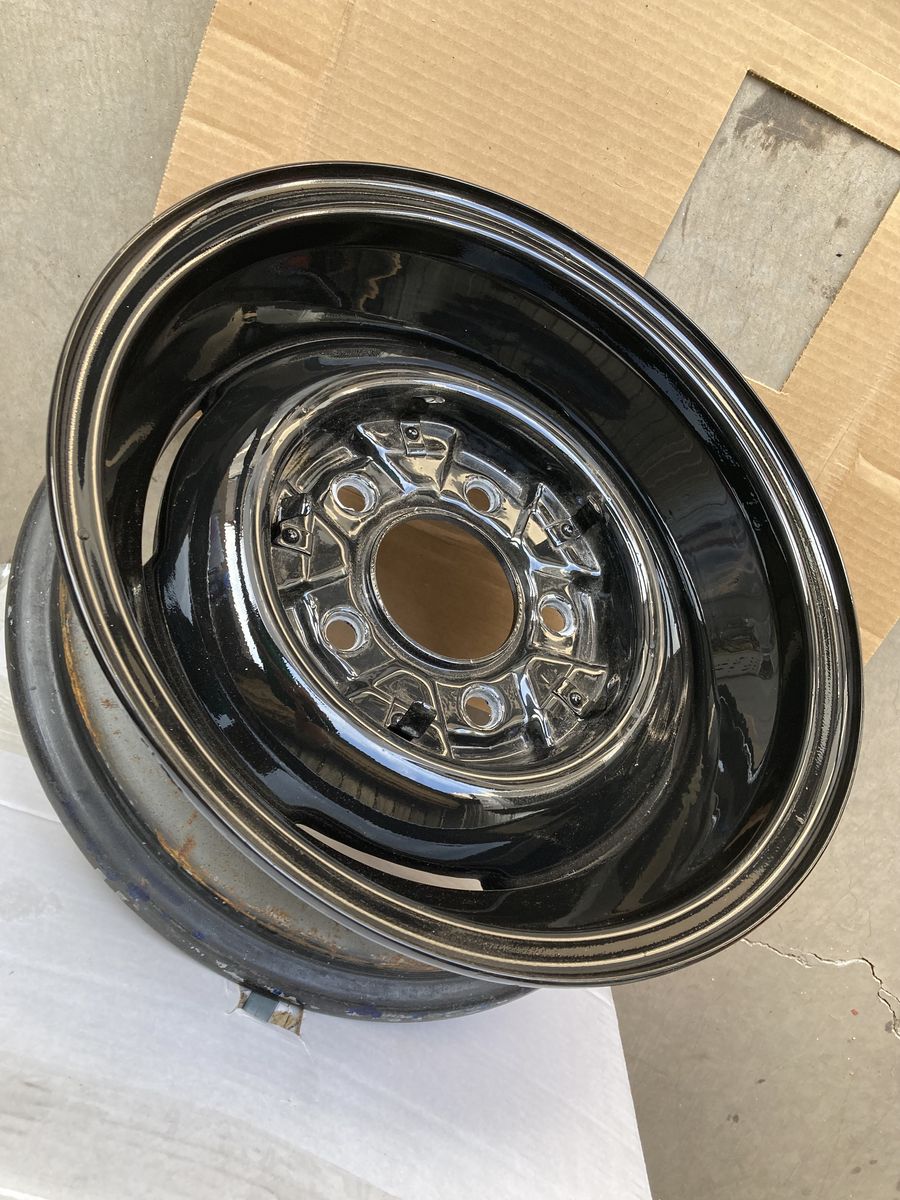 vintage/old school reversed steel wheels [2] 15x6 51/2 5 lug