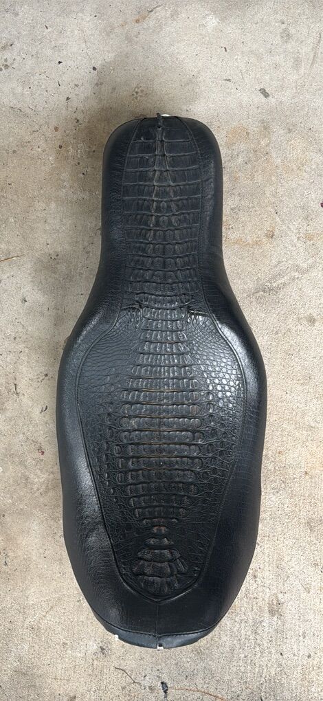 Genuine Alligator Motorcycle Seat