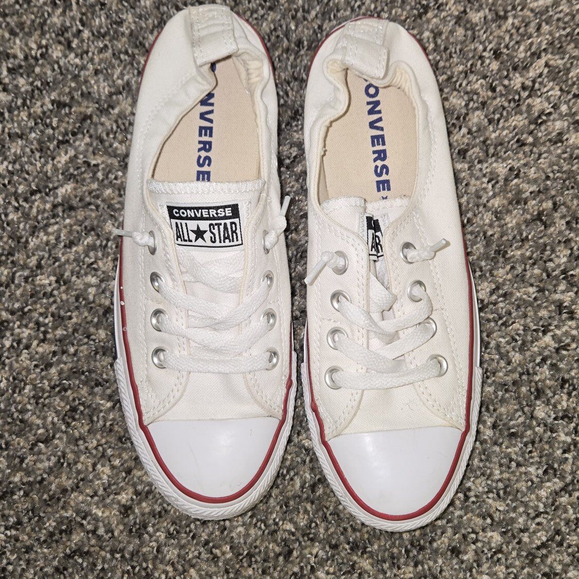 White Converse Women Size 8