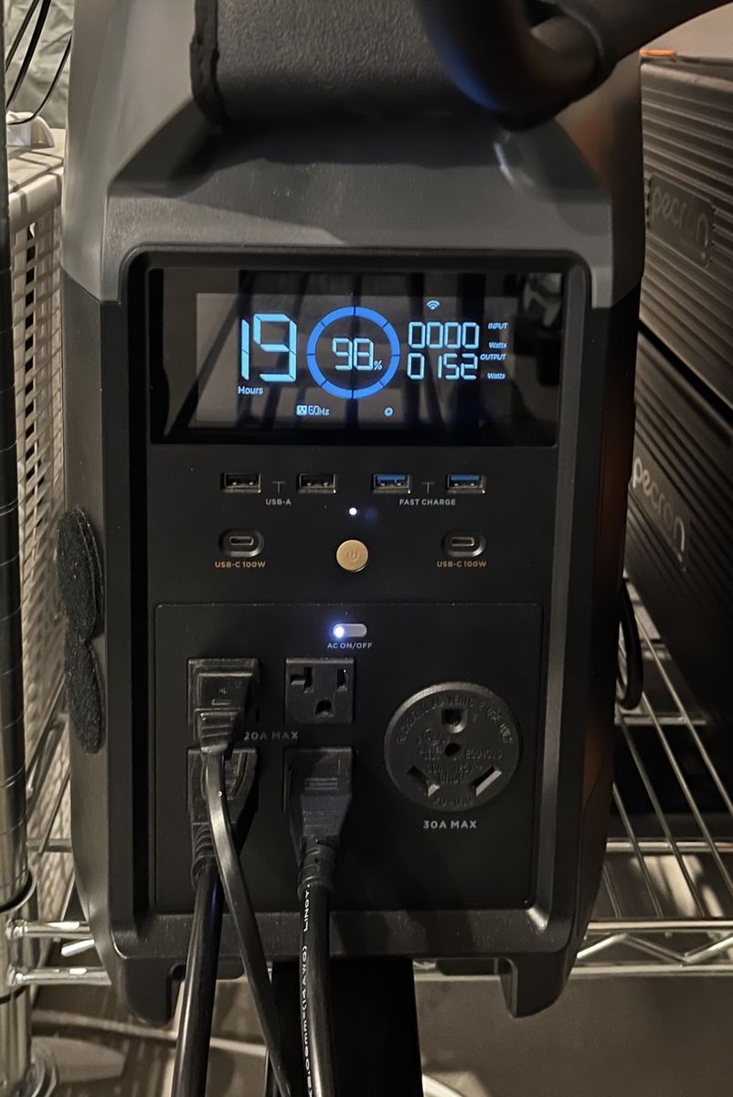 EcoFlow DELTA Pro Portable Power Station 3600WH capacity with 3600 watt inverter with Wheels, 120V/240V, Solar/AC/Car Charging
