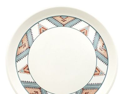 Vintage “Mikasa” Intaglio Stoneware “Santa Fe” Party Platter – 14 in. – NEW