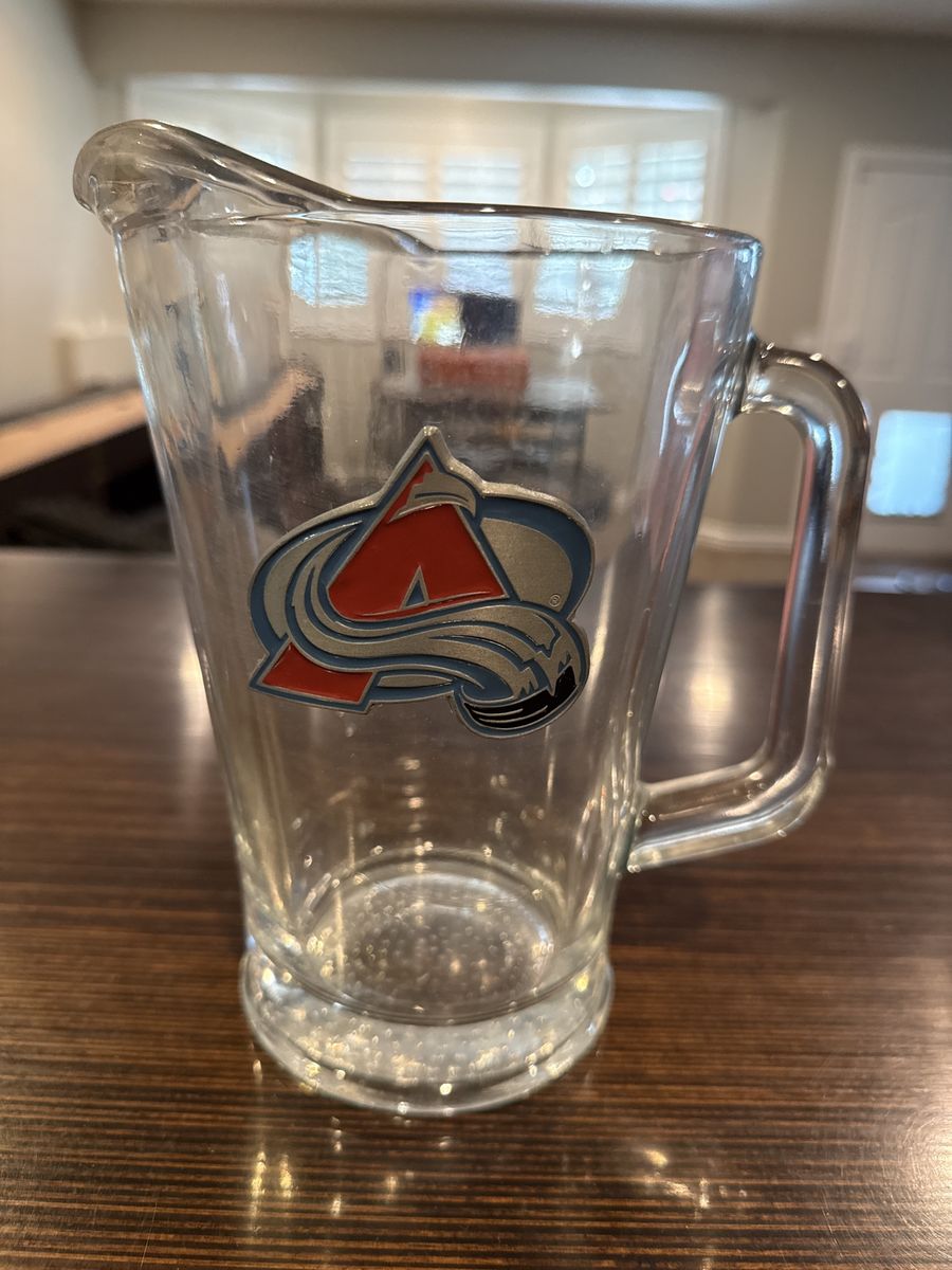 Colorado Avalanche Glass Pitcher NHL Hockey Team Logo Collectible