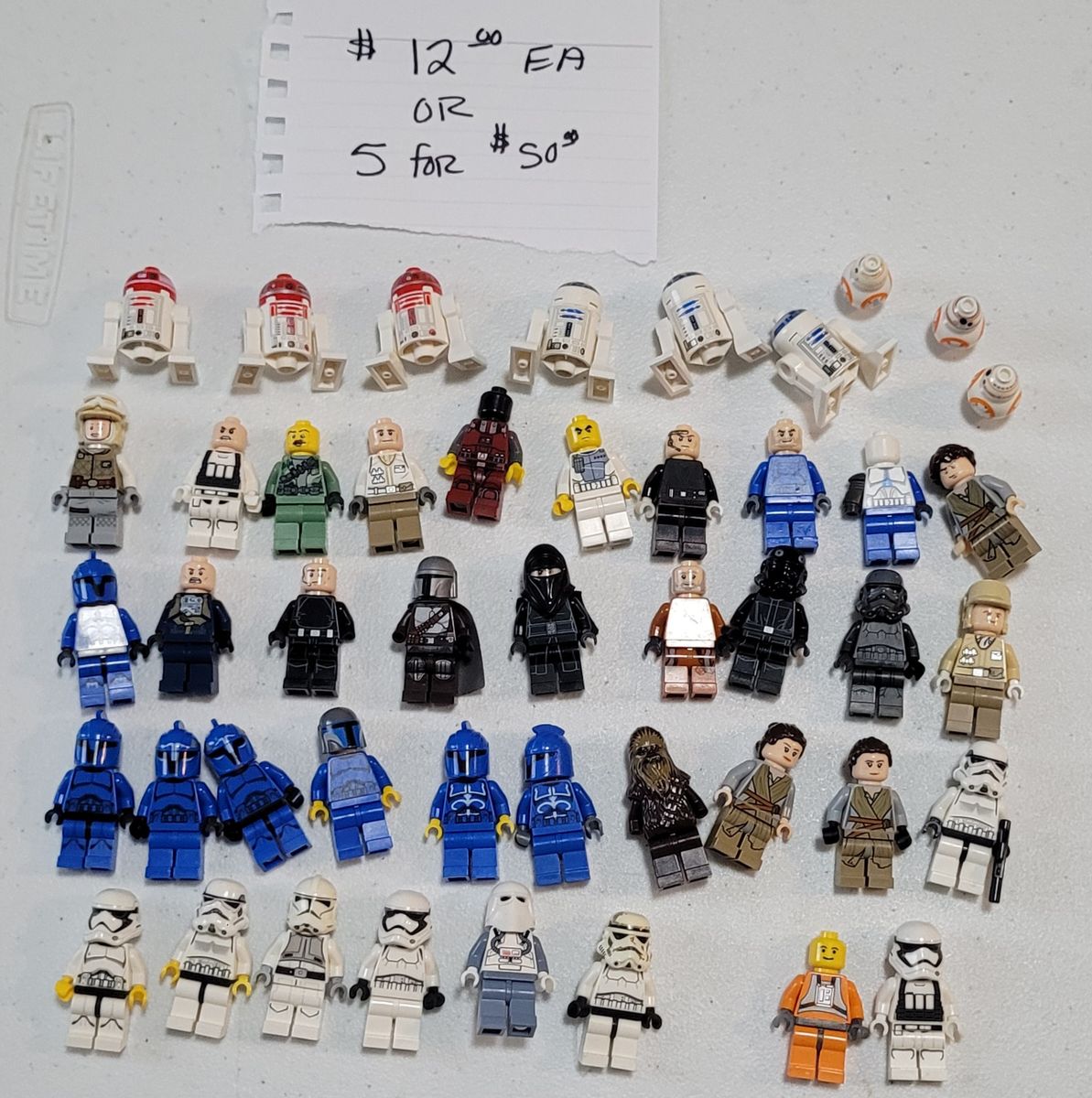 Lego Star wars Minifigures $12 each, 10 for $100, or all for $350