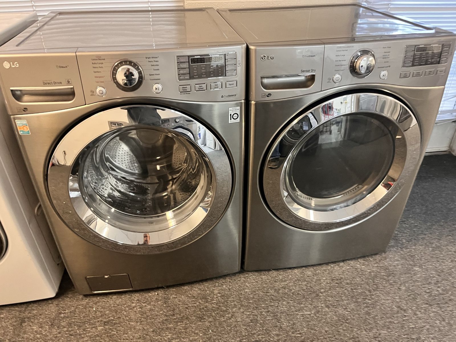 LG stainless washer and dryer set