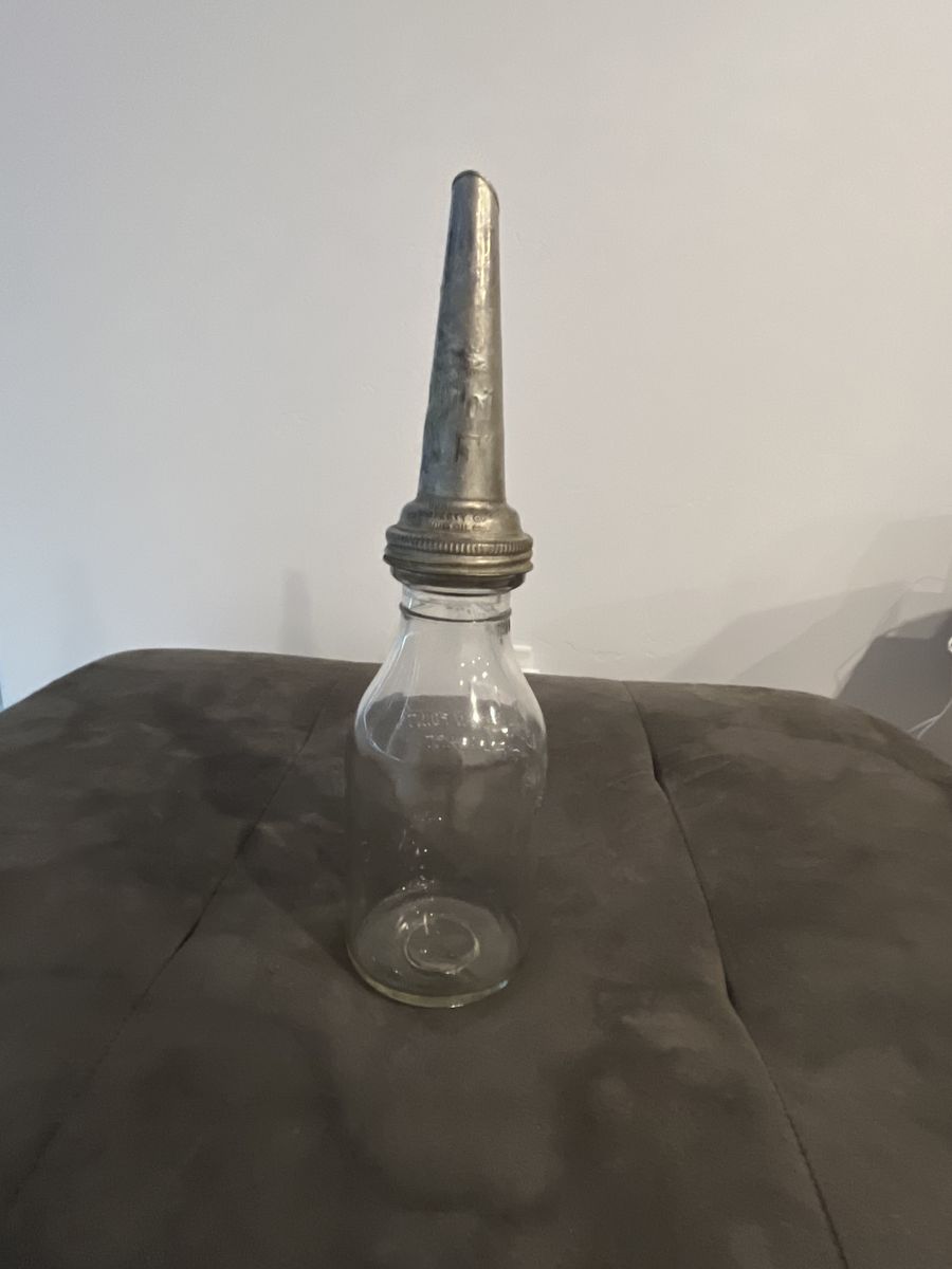 Rare Find Mobil oil Glass Bottle filler