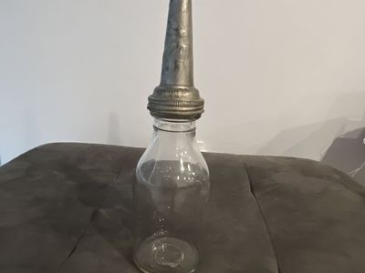 Rare Find Mobil oil Glass Bottle filler