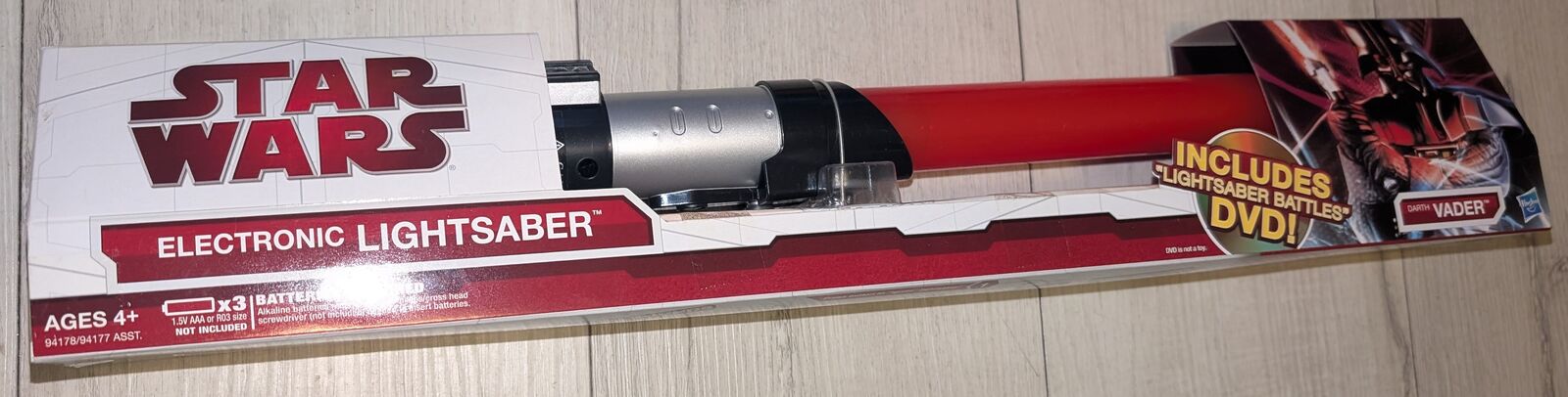 New in Box Star Wars Electronic Lightsaber Light Saber - Vader - Red 20"