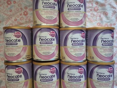 10 New Sealed 14.1 oz cans of Neocate Syneo Infant Baby Formula Powder