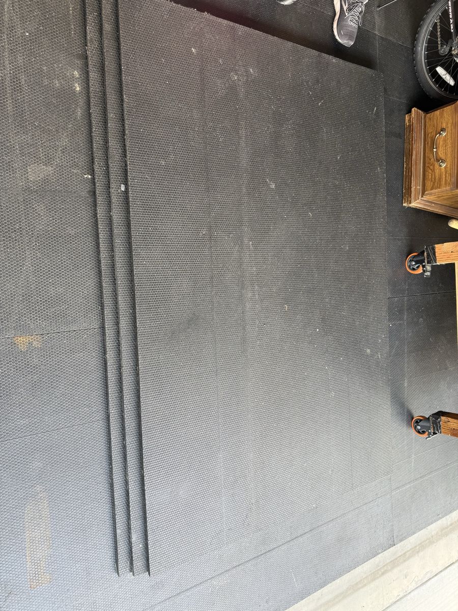 Used Black Rubber Gym Flooring Mats