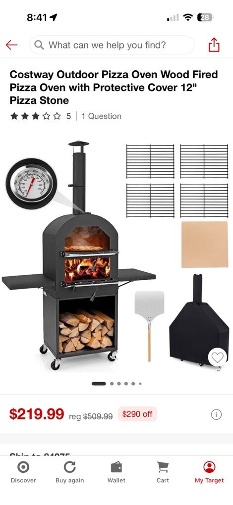 Costway Outdoor Pizza Stone Oven