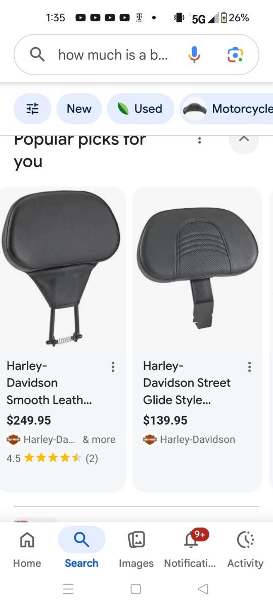 Harley-Davidson backrest.