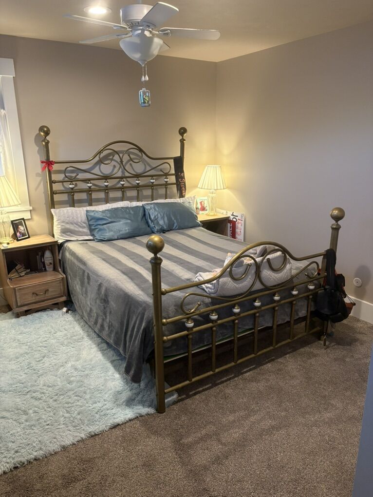 Brass Bed Frame, Queen